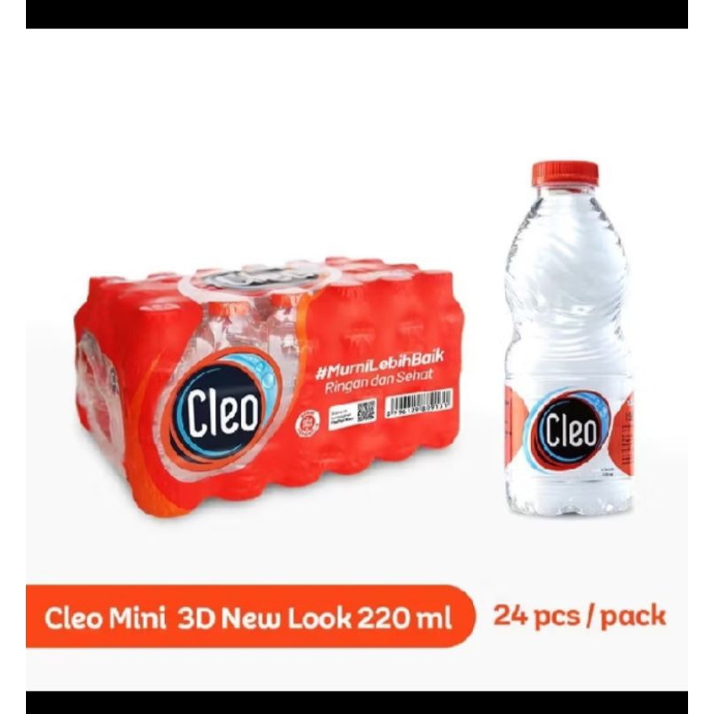 

Cleo smart air mineral botol 220ml (isi 24 botol)