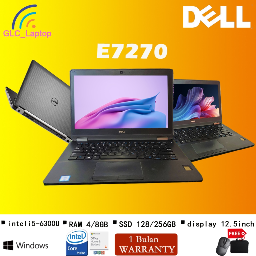 Dell Latitude second laptop E7270 Intel Core i5/i7 Ram 8GB ssd 256GB Peningkatan baru laptop Laptop 