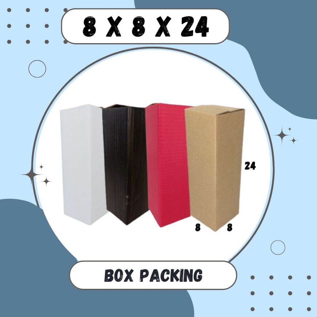 

Box 8x8x24 Packing A1 Dus Karton Kardus Kotak Kemasan Sparepart Assesoris