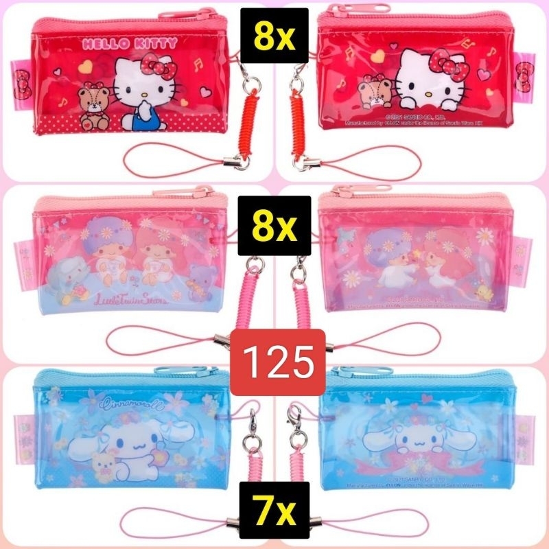 Mini Mesh Bag / Dompet Pouch Kecil Sanrio Hello Kitty, Little Twin Stars, Cinnamoroll
