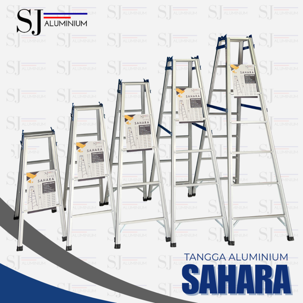 Tangga SAHARA - Tangga Aluminium - Tangga Lipat Aluminium / Tangga Multifungsi JUMBO - BIRU