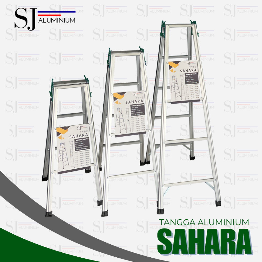 Tangga SAHARA - Tangga Aluminium - Tangga Lipat Aluminium / Tangga Multifungsi JUMBO - HIJAU