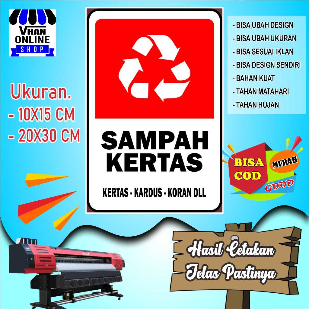 

Cetak Stiker Untuk Tong Sampah Jenis Kertas Merah
