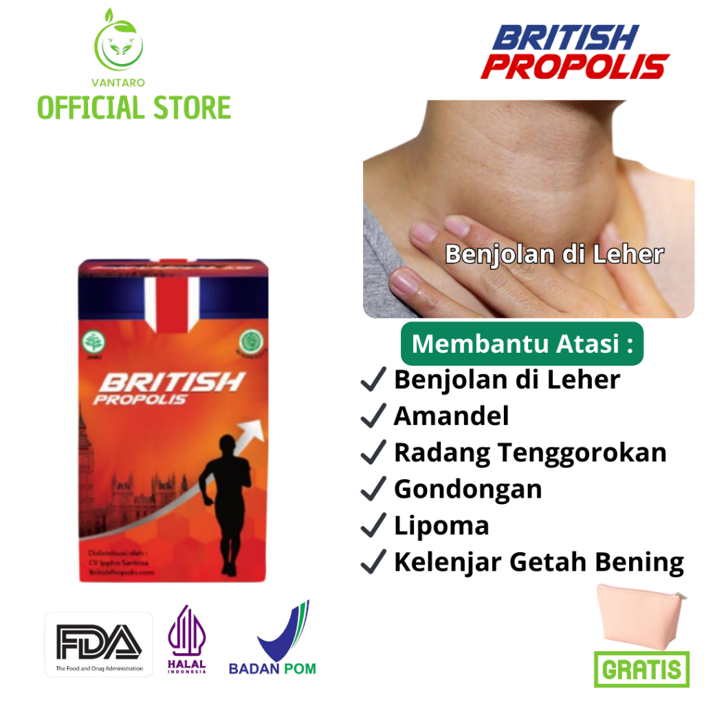 British Propolis Original Herbal Benjolan Leher Lipoma Payudara