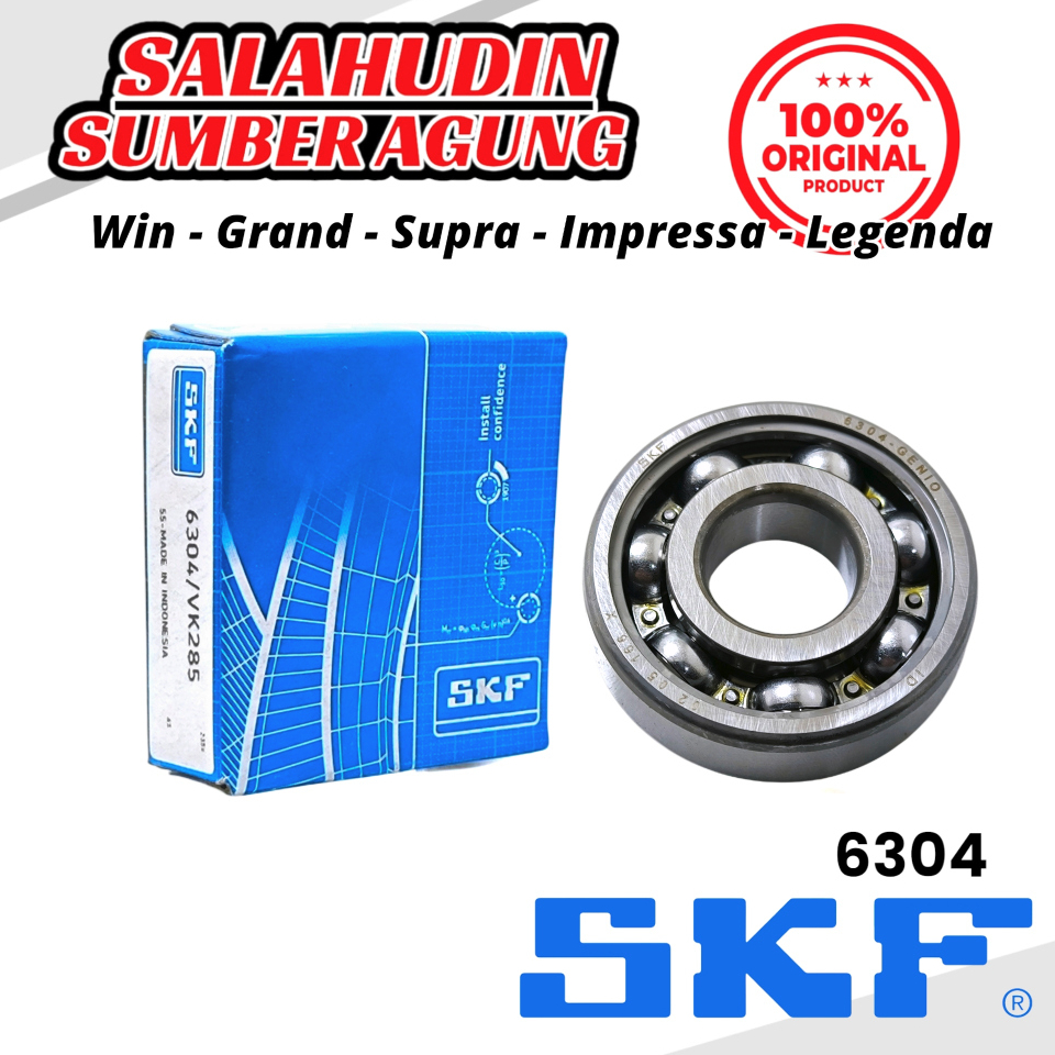 Bearing Laher Kruk AS SKF GENIO 6304 Win Grand Legenda Impressa Supra Prima Jamin Original