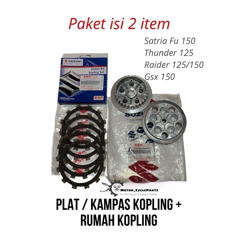 Plat / Kampas Kopling + Rumah Kopling Kaki 5 Suzuki Satria Fu 150