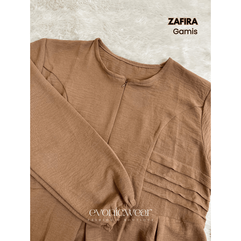 GAMIS ZAFIRA | gamis crinkle | gamis daily wanita | gamis busui friendly | gamis wudhu friendly wani