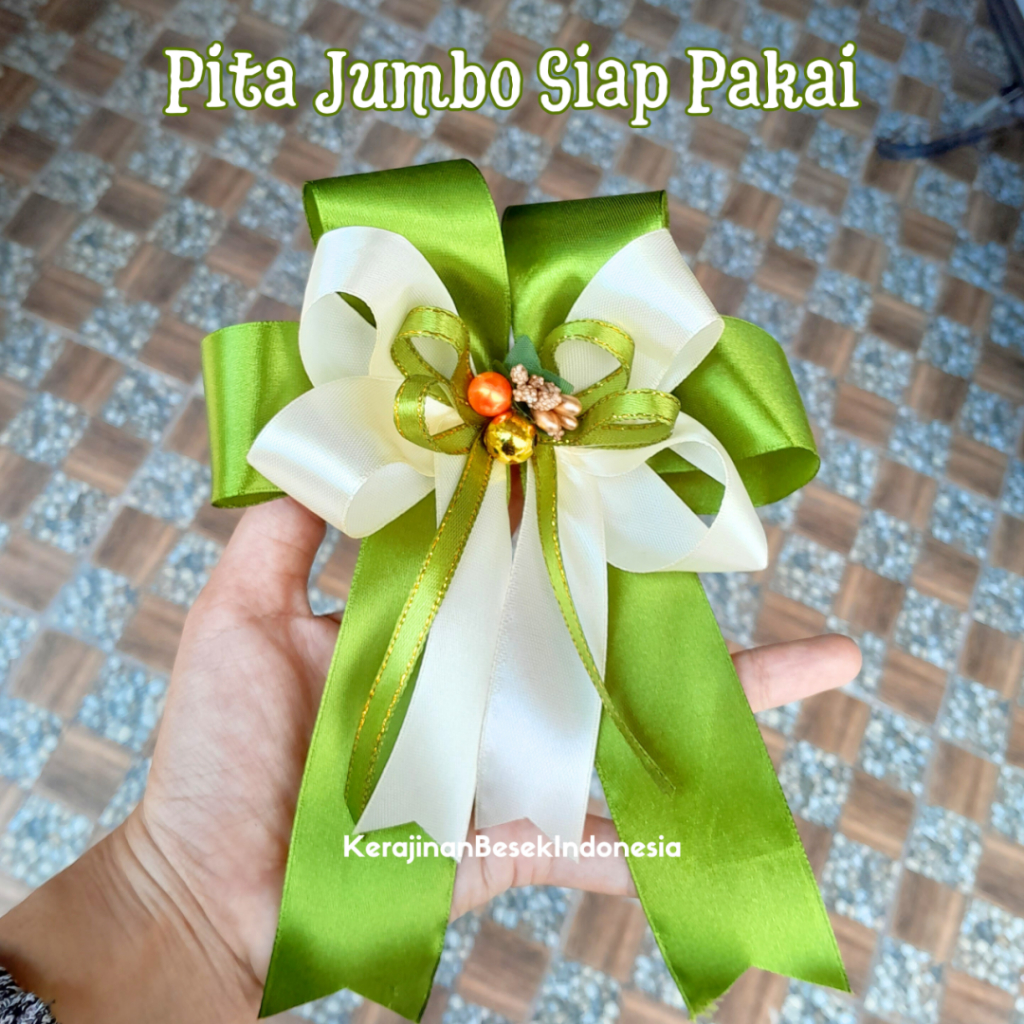

PITA SIAP PAKAI JUMBO MURAH lebar 18cm FREE ISI LEM / KAWAT PENGAIT Pita peresmian pesta hampers hantaran parsel