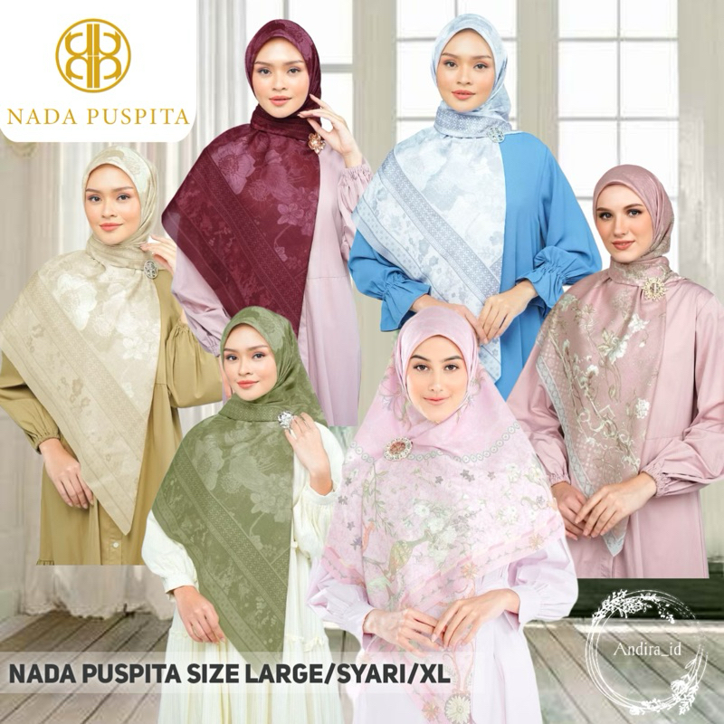 NEW Nada Puspita Hortyssa Large/XL/Syari - Chrysant Amarillis Jasmine Take a bow