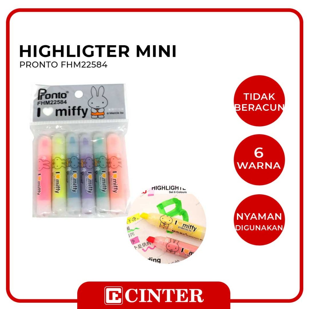 

PRONTO - STABILO / HIGHLIGHTER MINI MIFFY 6 WARNA FHM22584