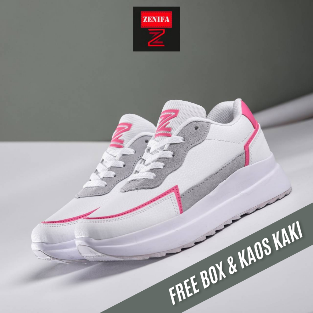 Sepatu Sneakers Wanita Korean Style Putih Terbaru 2025