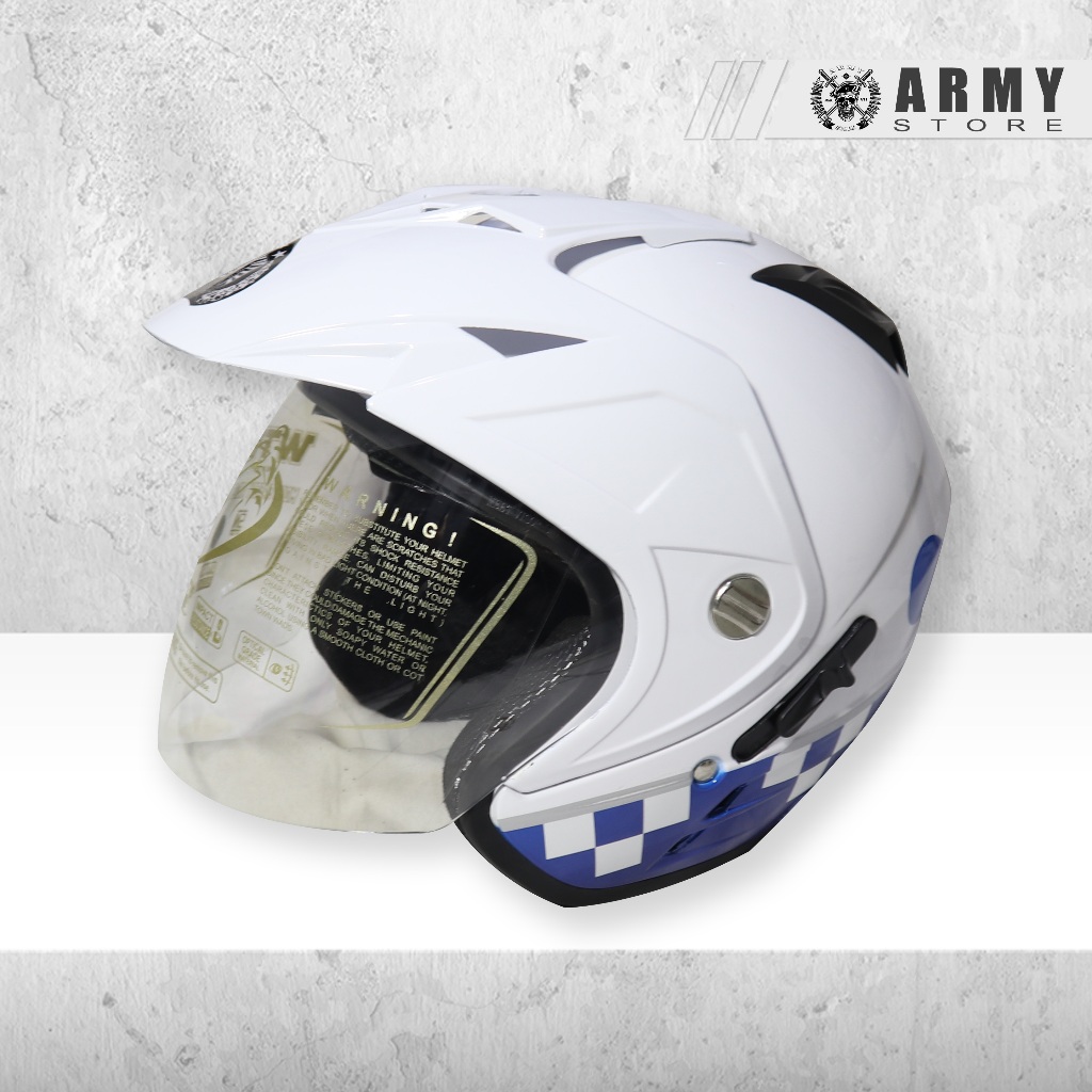 helm polri / helm polantas double visor