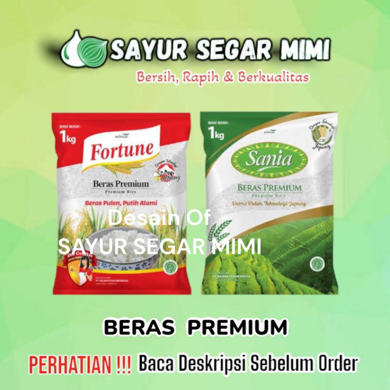 

Beras Fortune Sania Premium 1KG - Sayur Segar Mimi