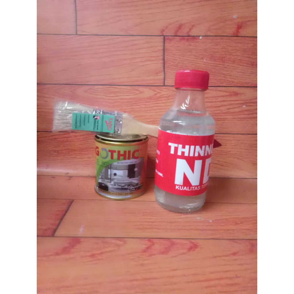 PAKET CAT GOTHIC 100ml + THINNER + KUAS 1" TAIYO