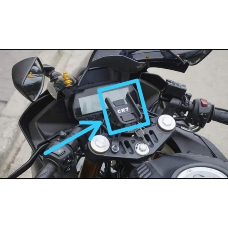 Holder Hp motor aluminium USB charger Ninja CBR  nmax ADV XMAX PCX Aerox universal CR7