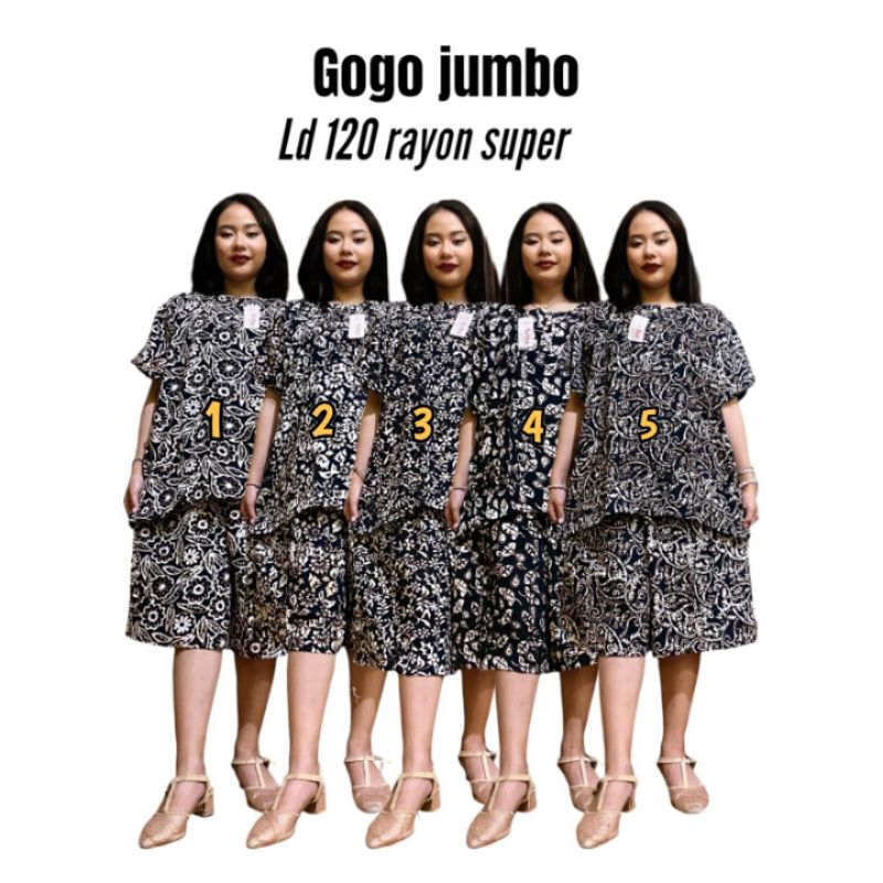 Setelan Kulot Jumbo / Babydoll Batik Jumbo / Baju Tidur Batik Super Jumbo / Gogo Batik Jumbo