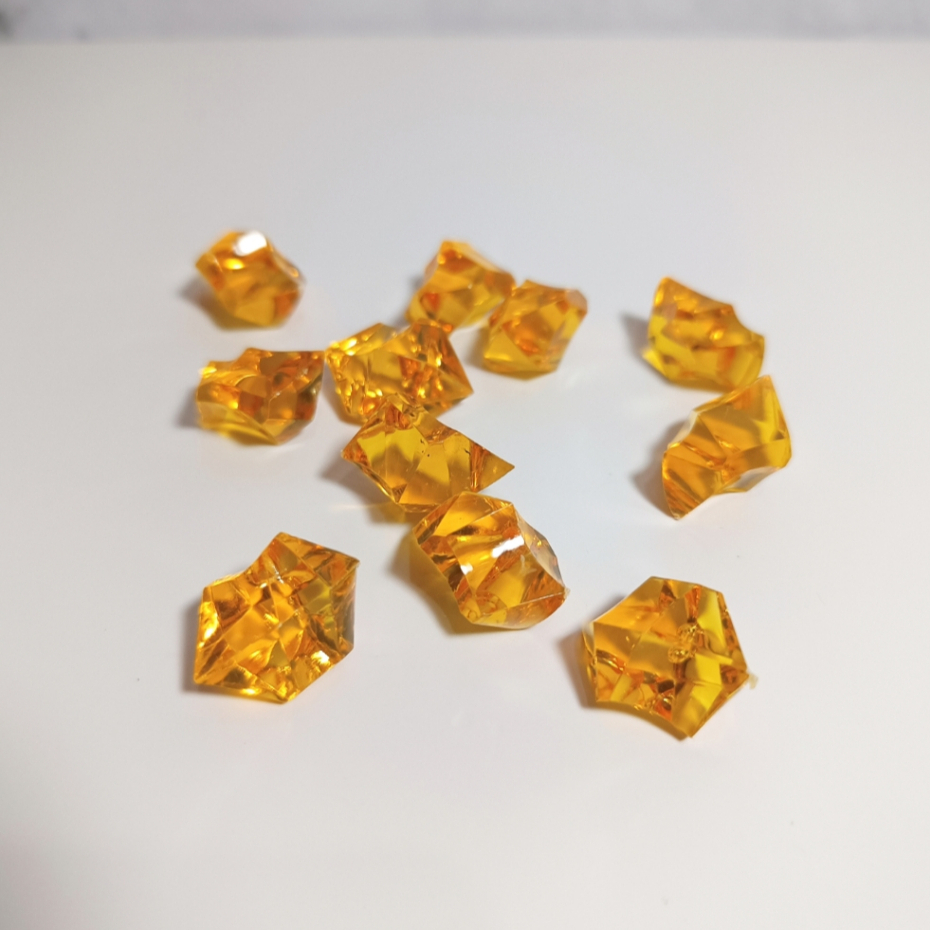 Batu Kristal Akrilik Hiasan Ukuran Besar ORANGE