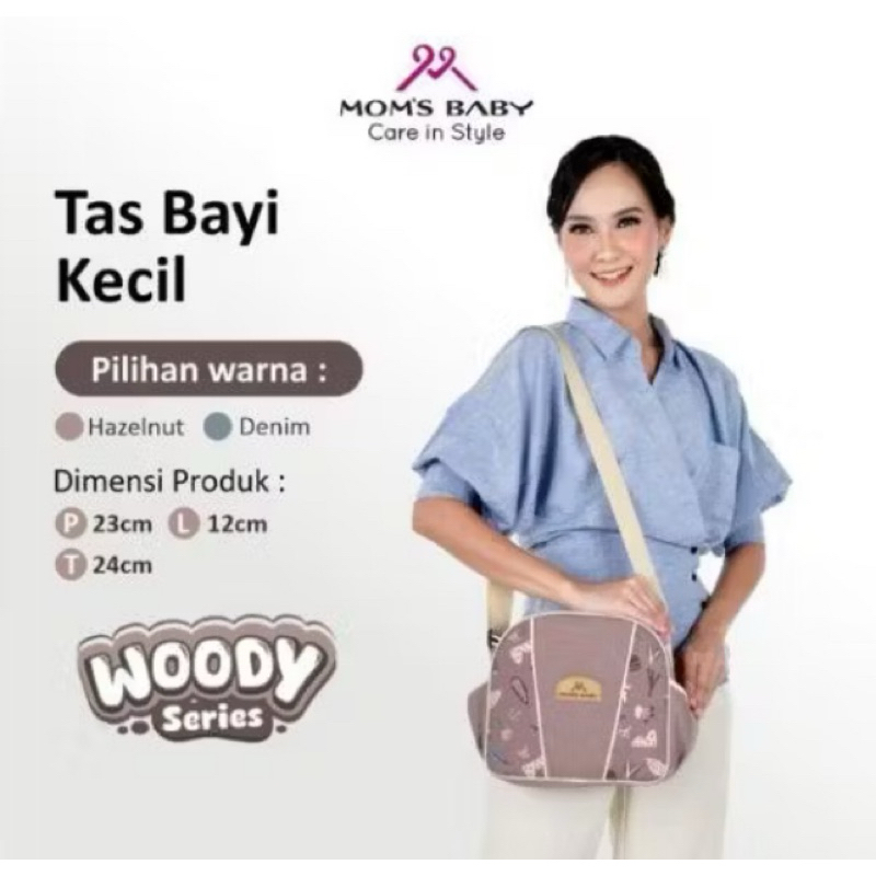 MOM'S BABY TAS KECIL WOODY SERIES | TAS PERLENGKAPAN BAJU BAYI