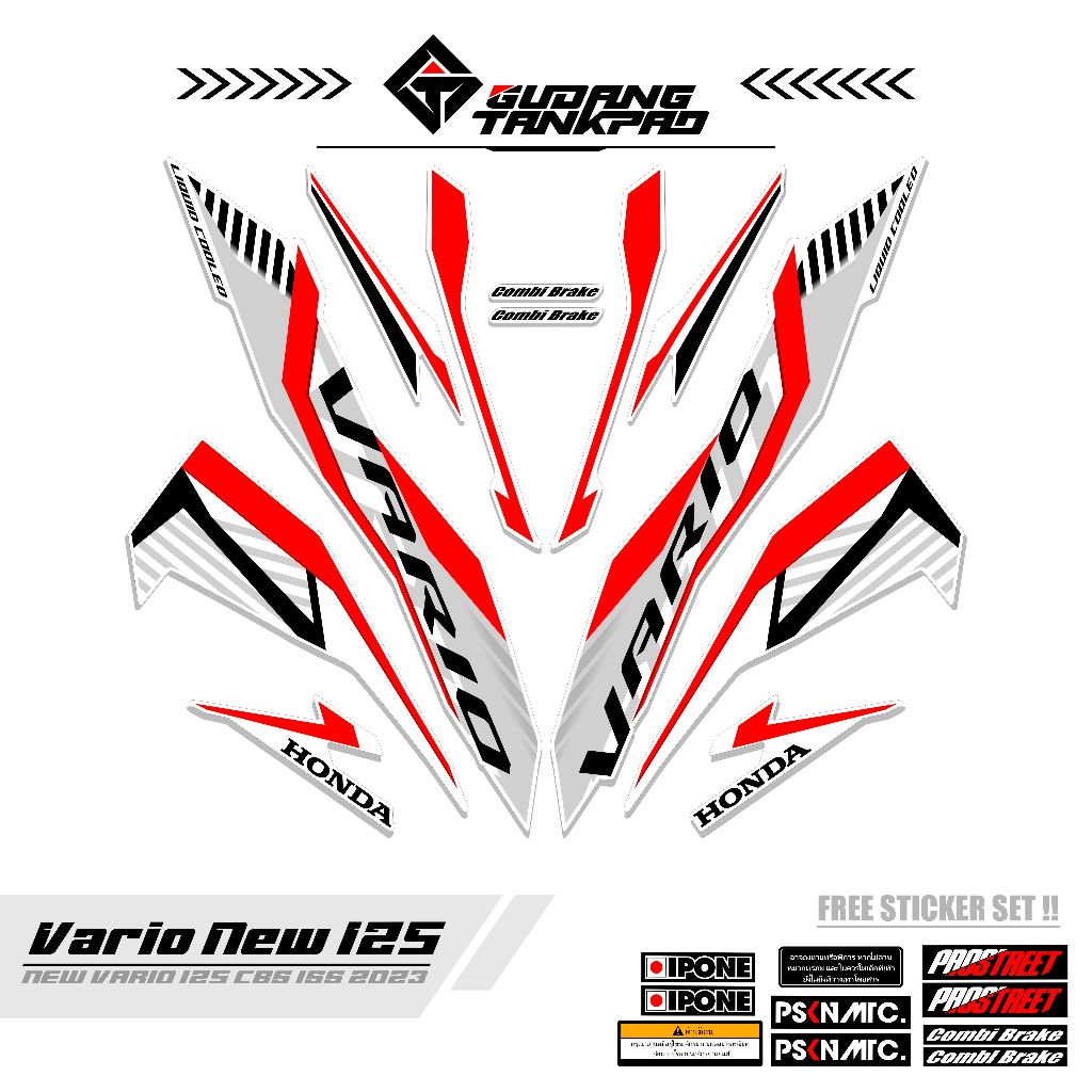 STRIPING LIS VARIO 125 NEW CBS / MTF 6 / STIKER STRIPING VARIO 125 CBS NEW / STRIPING SET VARIO / VA