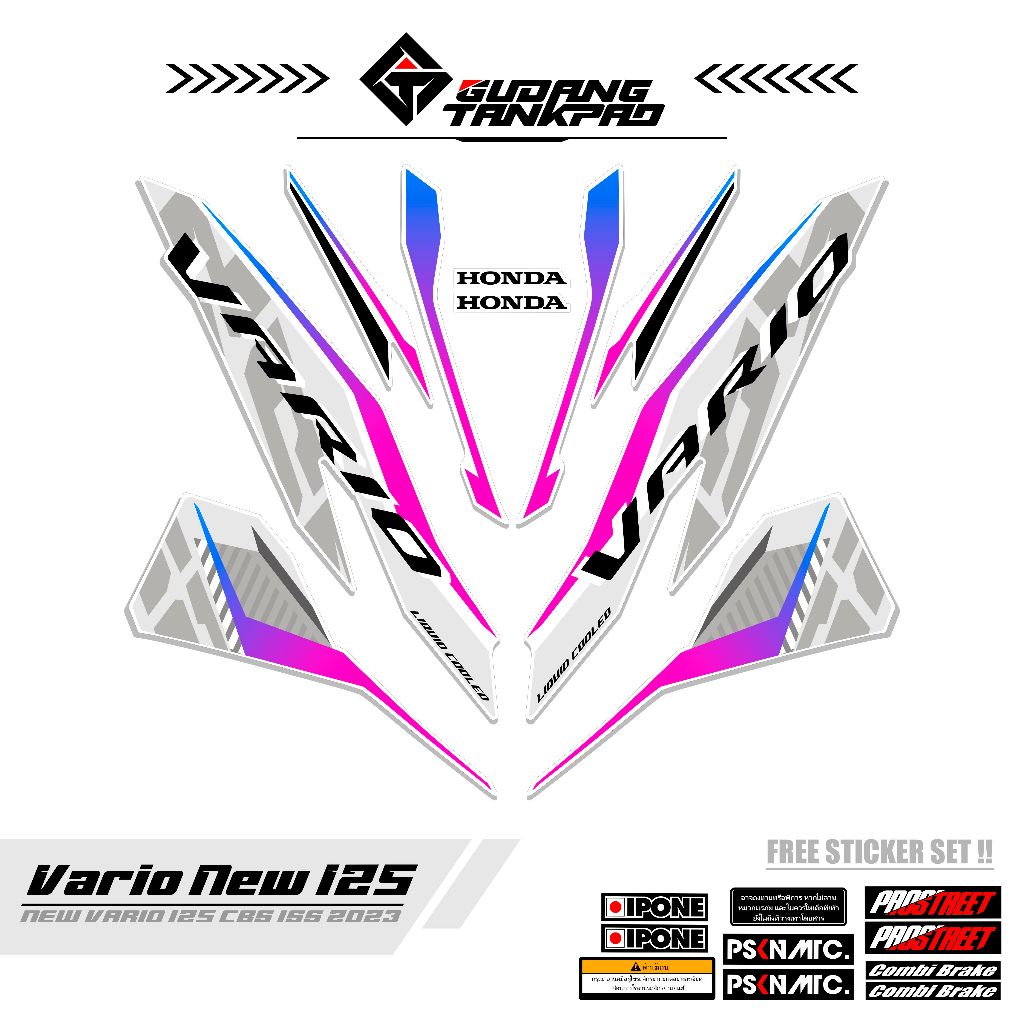 STRIPING STOK VARIO 125 NEW CBS MTF 10 / STIKER STRIPING SET VARIO 125 / VARIO CBS / VARIO NEW CBS /