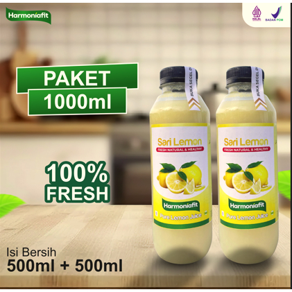 

SARI LEMON 1000ML HARMONIAFIT SARI LEMON FRESH SARI BUAH LEMON SARI LEMON PURE Cuka Lemon
