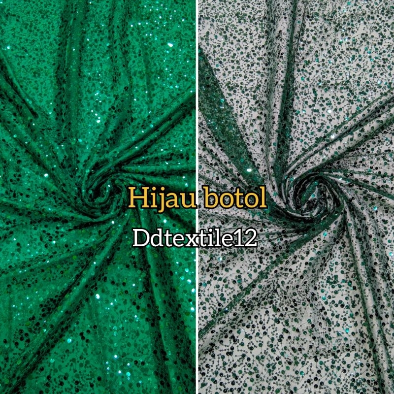 Kain Tile Payet Squin Premium / Bahan Squin Ful Payet Mewah / Tule Payet Zuhair kaca / Bahan kebaya 