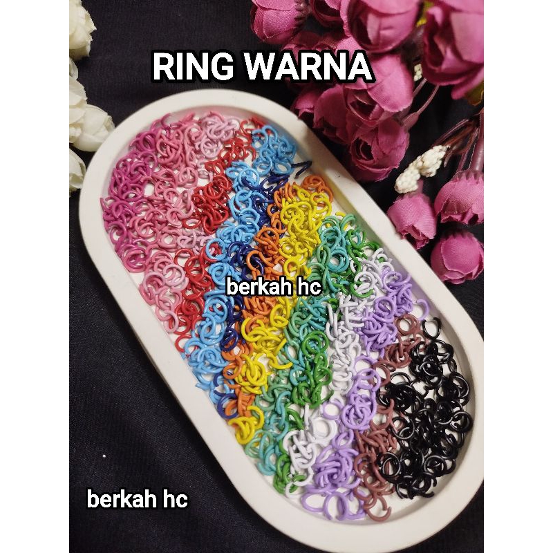 100 pcs jump ring besi kecil warna