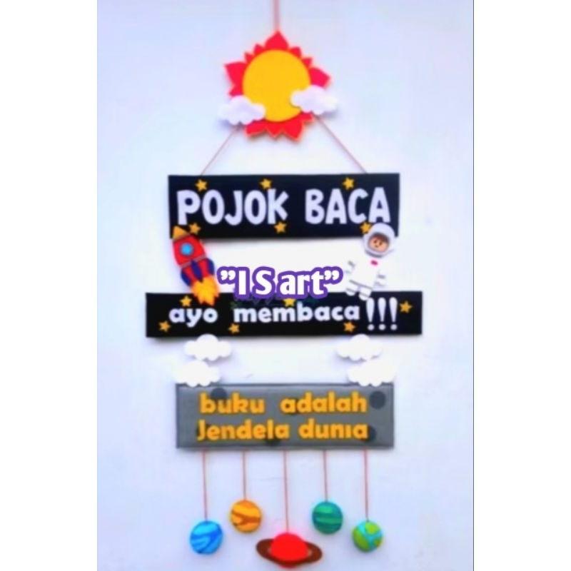 Hiasan Kelas Aesthetic/Pojok Baca/Hiasan dinding/Aksesoris/kerajinan kain flanel/Hiasan Kelas/PAUD/T
