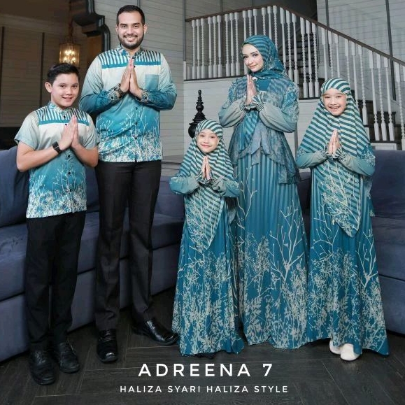 Sarimbit Set Family Gamis Haliza Adreena 7 Ayda 45 by Haliza Style Haliza Syar'i Abaya Haliza Abaya 