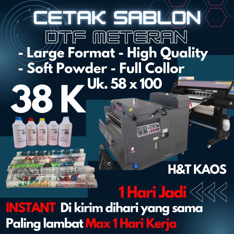 

CETAK DTF METERAN TINGGAL PRESS Lebar 58 cm 8 PASS PRINTING MODE