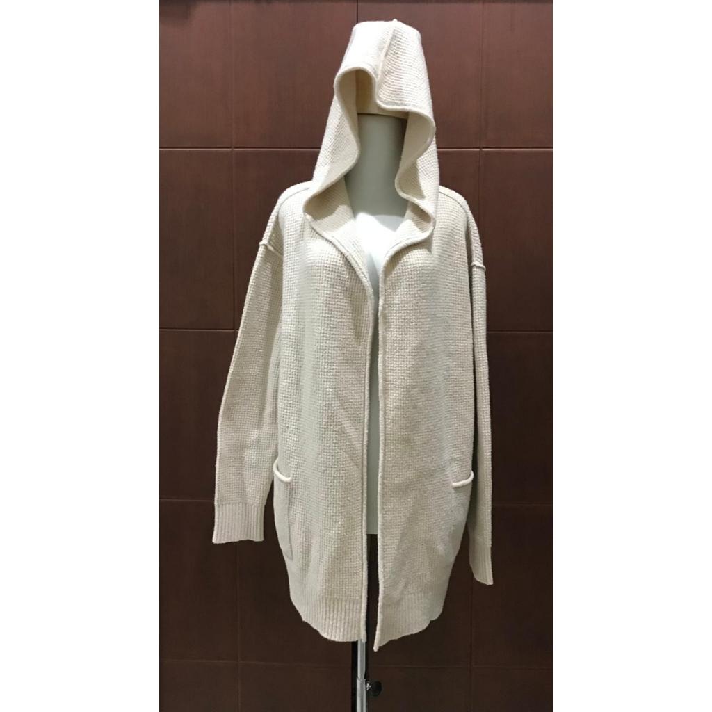 SWEATER CARDIGAN JAMES PERSE LOS ANGELES ORIGINAL PRELOVED  WARNA COKLAT MUDA ADA TOPI SIZE 2