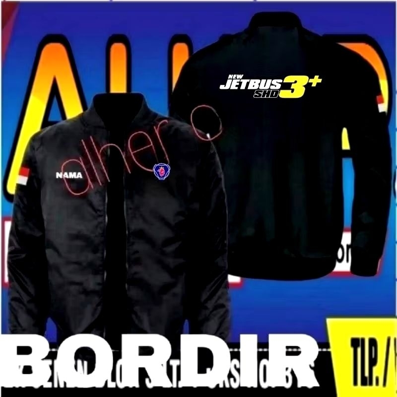 Jaket bordir jetbus 3 SHD jaket jetbus 3 SHD jaket bomber jetbus 3 SHD jaket kerja jetbus 3 SHD jake