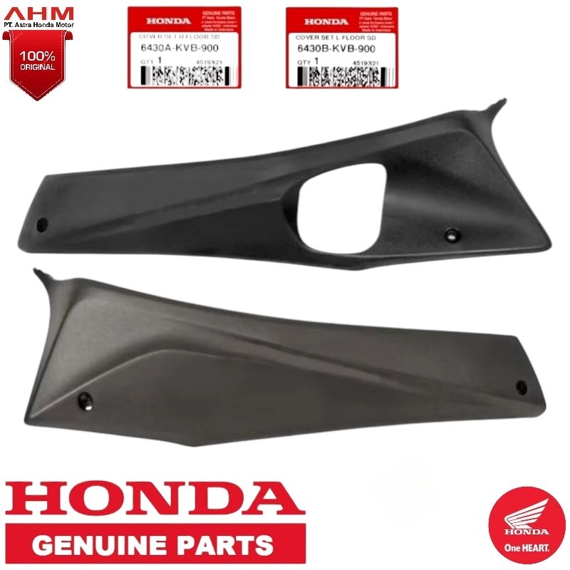 Cover Dek Samping Bawah Lantai Kanan Kiri Vario 110 CW Karbu Original AHM 6430A-KVB-900 6430B-KVB-90