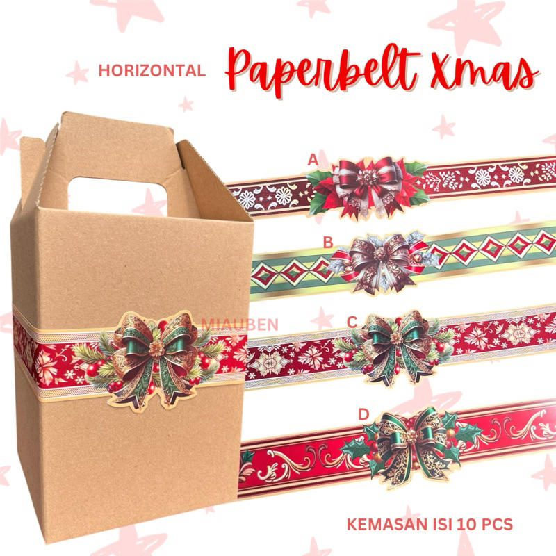 

isi 10 lembar Paperbelt natal hiasan natal hiasan toples