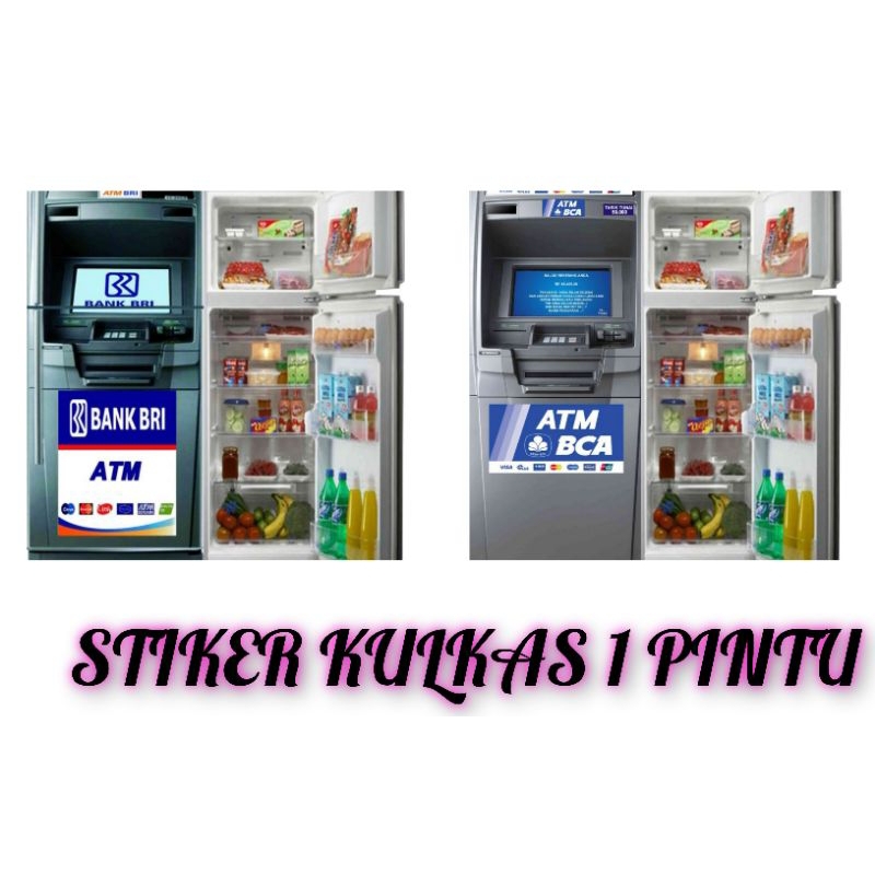 STIKER KULKAS 1 PINTU MOTIF ATM