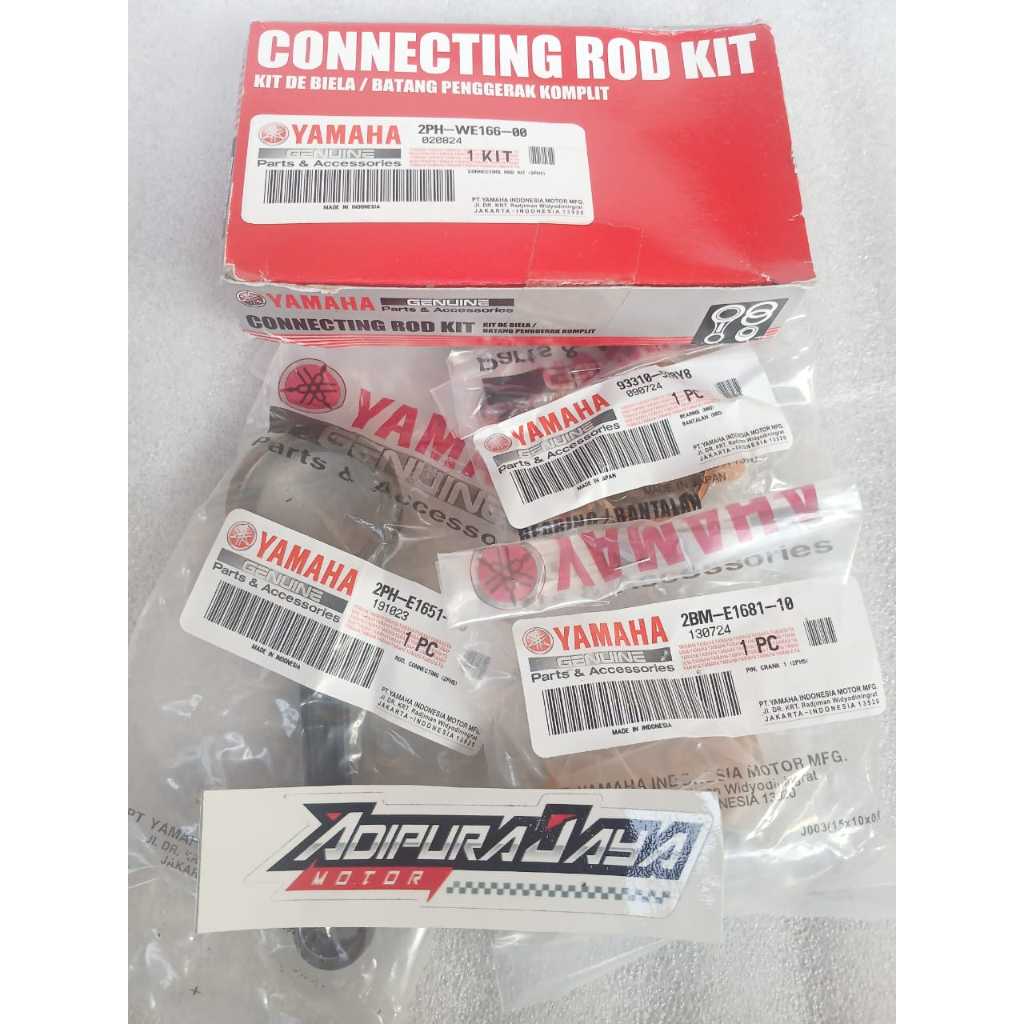STANG PISTON CONNECTING ROOD MIO M3 FINO 125 SOUL GT 125 X-RIDE 125 ORIGINAL YAMAHA 2PH-WE166-00