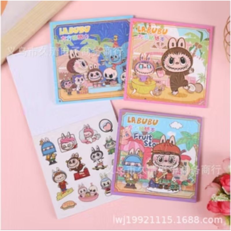 

Sticker Labubu Buku isi 12 Lembar Untuk Journaling Dan Dekorasi
