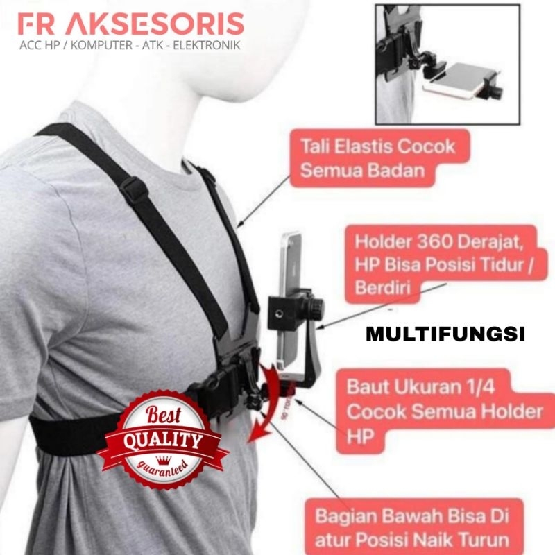 Holder Hp Di Dada Tali Strap Hp Kamera Cam Holder Kamera Tali Strap Dada Phone Holder Strap 360
