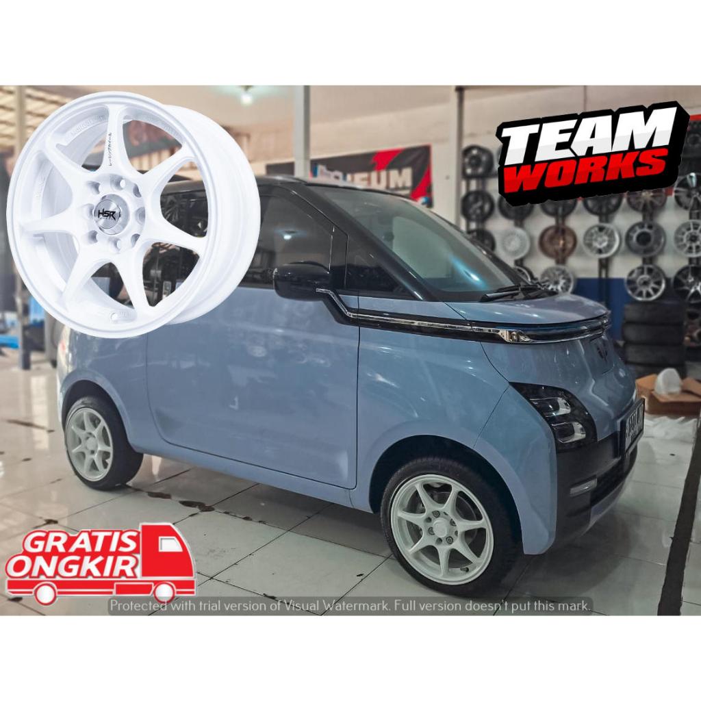 VELG HSR SEBUNSUTA RING 14 LEBAR 6 JDM MOBIL WULING AIREV SERES R14 PELEK PALANG 7 FROST WHITE R14