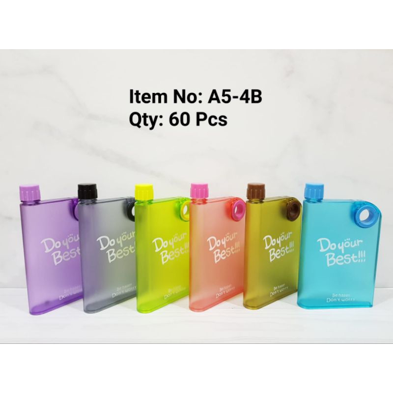 Botol Unik Gepeng Do your Best Botol Minum Import Aneka Warna BPA Free  Slim Mudah Digunakan Aman da