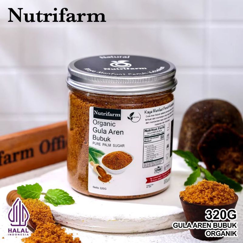 

Gula aren Bubuk Nutrifarm Palm Sugar Powder 320gr