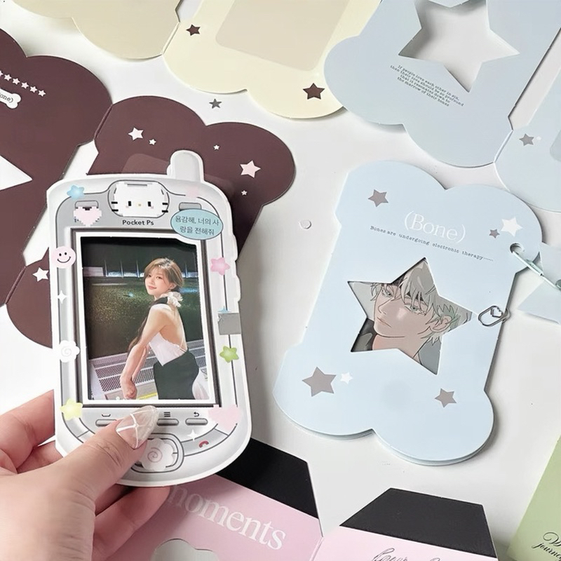 

chaeya things - four-leaf clover bone series folded greeting card photocard packaging set alas packing aesthetic