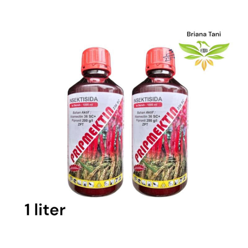 ￼PRIPMEKTIN 236 SC 1 Liter Insektisida Abamektin 36SC + Fipronil 200g/l ZPT Basmi Hama Pada Tanaman 