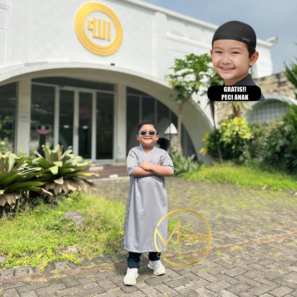 Bisa COD Baju Koko Jubah Anak Laki Laki Sekolah TK 4 5 SD 7 10 Tahun Gamis Anak Cowok Tangan Pendek