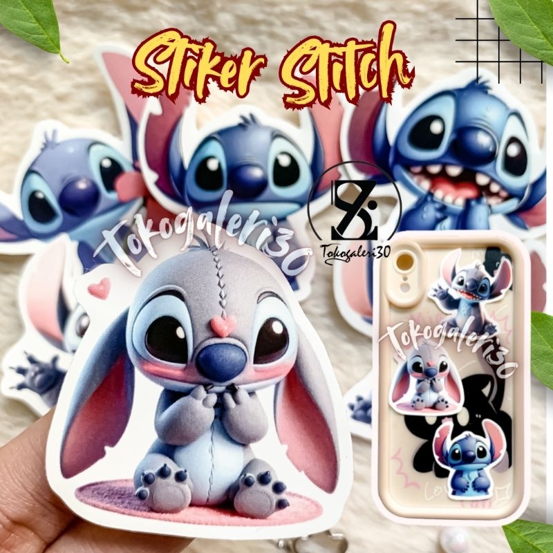 

6 PCS Stiker Stitch Aesthetic Sticker karakter Vinly Waterproof Stiker Laptop Binder Casing HP FIY Tumbrl