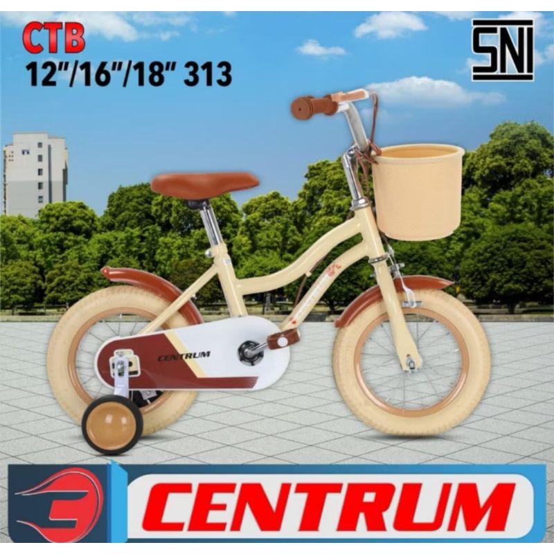 Sepeda anak perempuan roda 4 Centrum CTB 313 12/16/18 Inch
