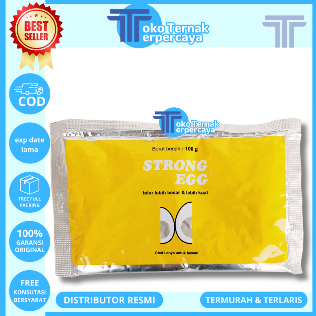 STRONG EGG 100 GRAM MEDION - Vitamin Ayam Penguat Cangkang Telur & Penambah Berat Telur
