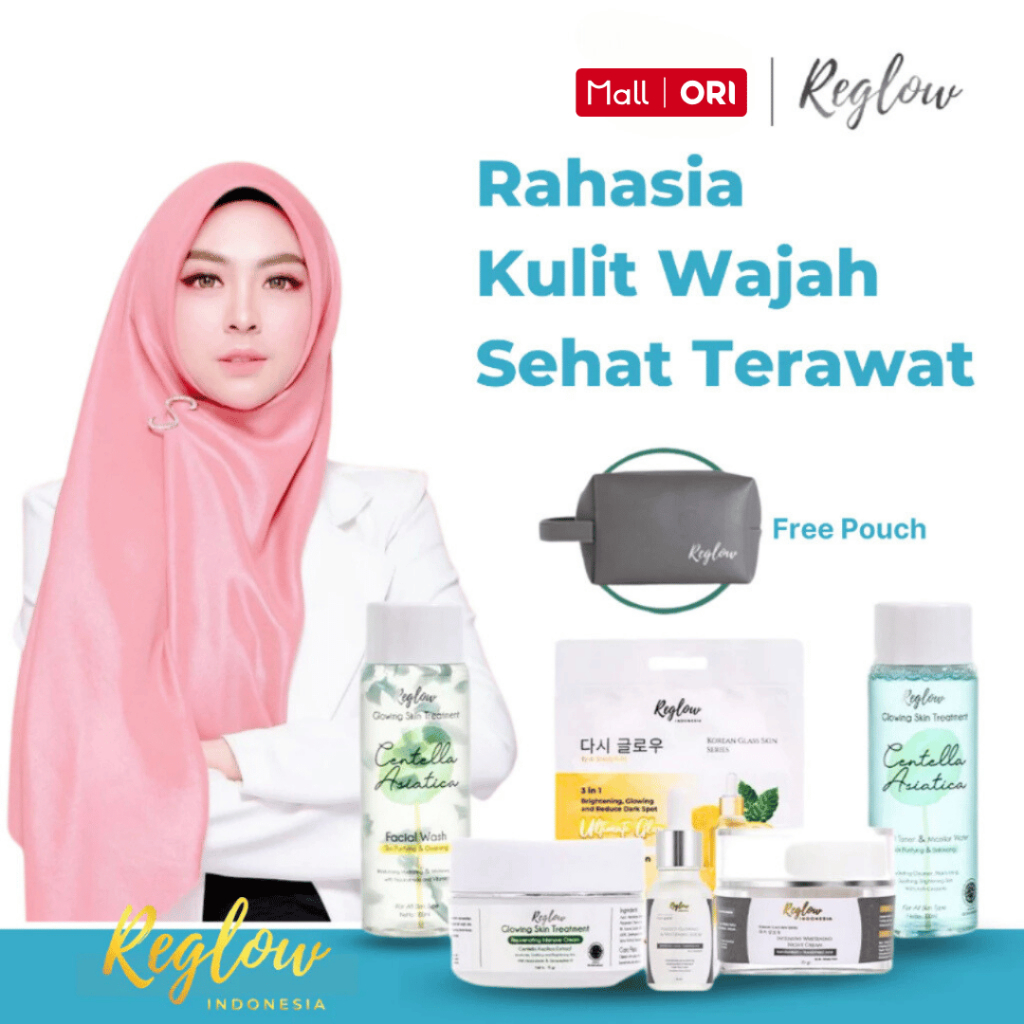 REGLOW Paket Glowing Maximal Skincare Glowing Skin Treatment Membantu Mencerahkan Kulit Wajah Jerawa