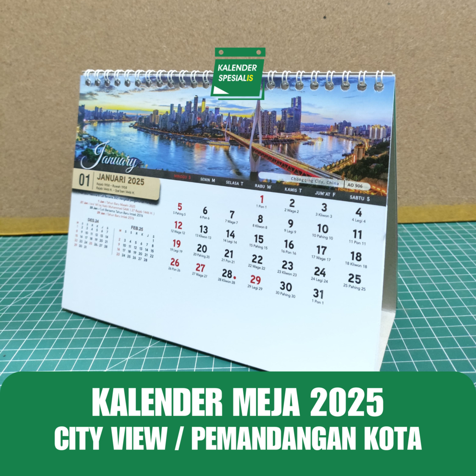 

Kalender Meja 2025 Murah - Kalender 2025 Meja - Kalender Meja 2025 Aesthetic City View - Pemandangan Kota