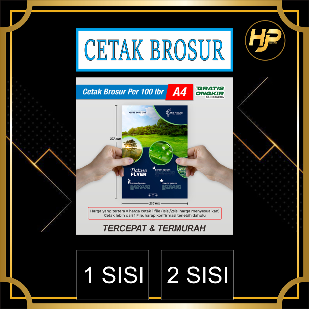 

PRINT BROSUR | CETAK BROSUR 1 SISI / 2 SISI A4 MURAH LANGSUNG